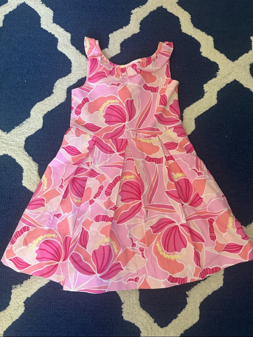 Janie and Jack Pink Floral Sleeveless Party Dress